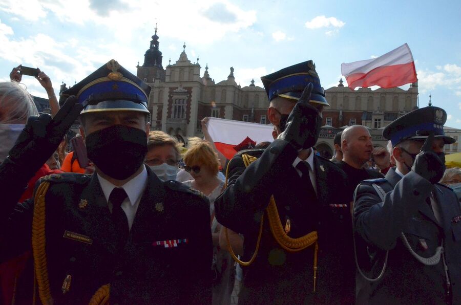 1.08.2020, krakowskie uroczystości w 76. rocznicę wybuchu powstania warszawskiego. Fot. Janusz Ślęzak (IPN)