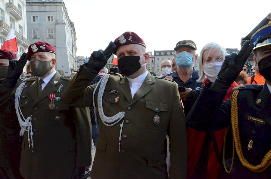 1.08.2020, krakowskie uroczystości w 76. rocznicę wybuchu powstania warszawskiego. Fot. Janusz Ślęzak (IPN)