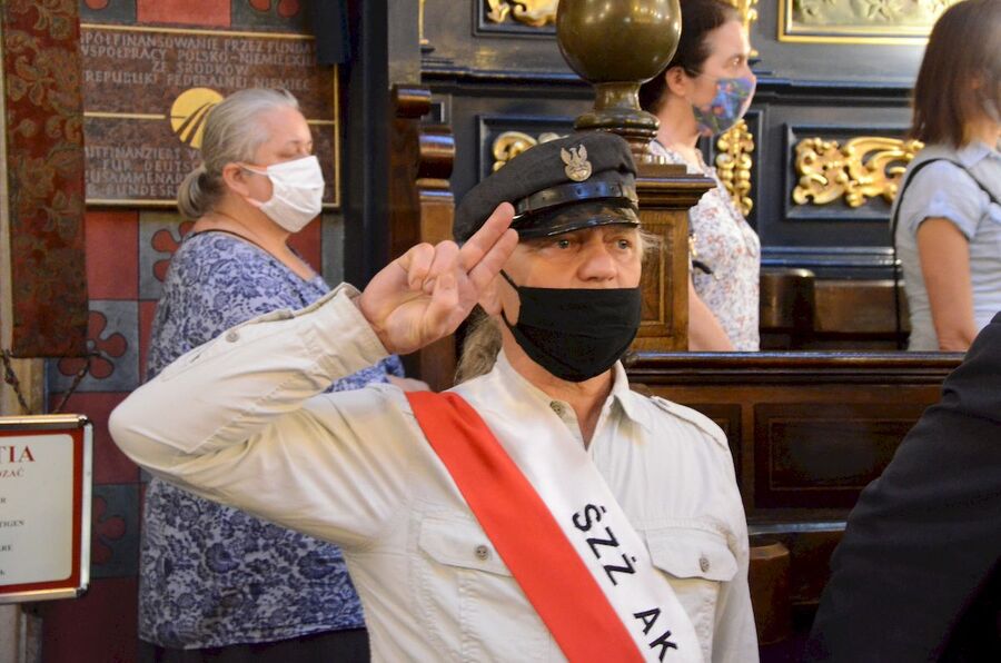 1.08.2020, krakowskie uroczystości w 76. rocznicę wybuchu powstania warszawskiego. Fot. Janusz Ślęzak (IPN)