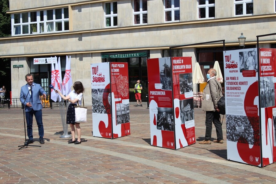 Adam Gliksman Zastępca Przewodniczącego-Sekretarz Zarządu Regionu Małopolska NSZZ "Solidarność" - Fot. Żaneta Wierzgacz