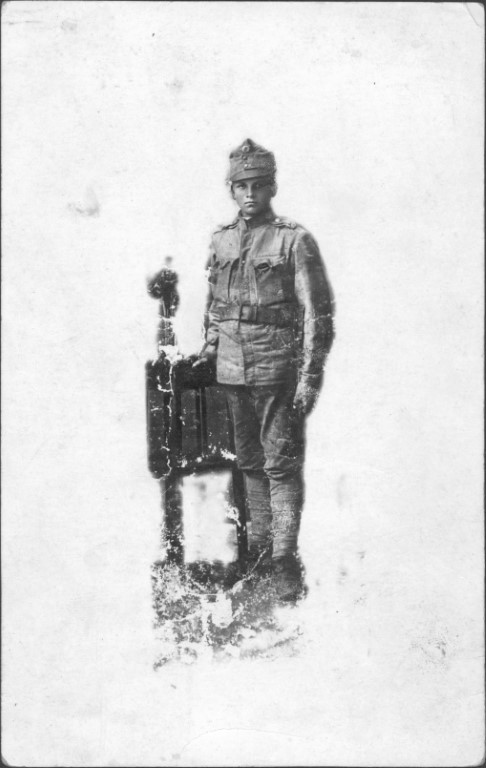Antoni Macheta jako rekrut w wojsku austro-węgierskim (1917), zbiory OAIPN w Krakowie