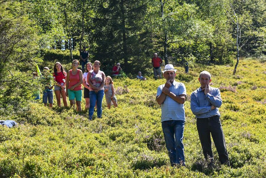 22.08.2020, poświęcenie krzyża partyzanckiego na Jaworzynie Kokuszczańskiej. Fot. Agnieszka Masłowska (IPN)