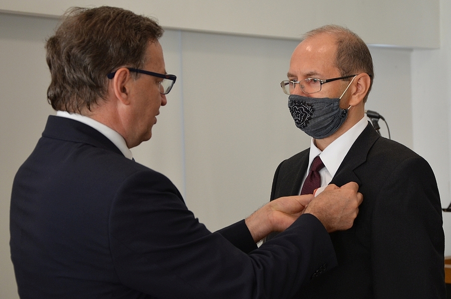 24.08.2020, Kraków. Uroczystość wręczenia Krzyży Wolności i Solidarności. Fot. Janusz Ślęzak (IPN)