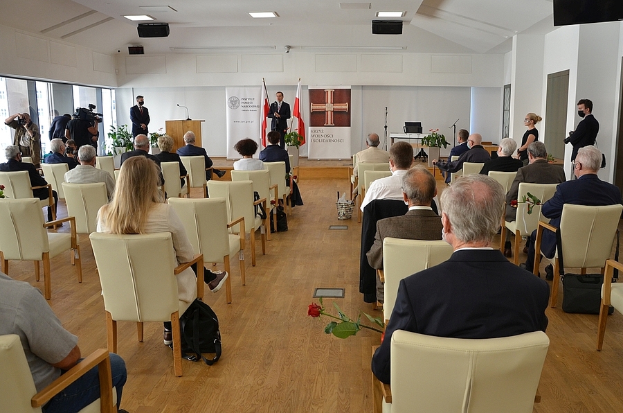 24.08.2020, Kraków. Uroczystość wręczenia Krzyży Wolności i Solidarności. Fot. Janusz Ślęzak (IPN)