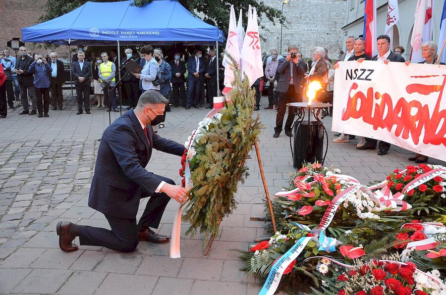 31.08.2020. Krakowskie uroczystości w 40. rocznicę podpisania Porozumień Sierpniowych. Fot. Janusz Ślęzak (IPN)