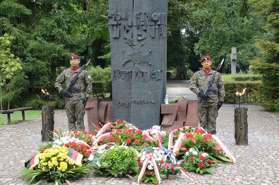 1.09.2020. Krakowskie uroczystości w 81. rocznicę wybuchu II wojny światowej. Fot. Janusz Ślęzak (IPN)