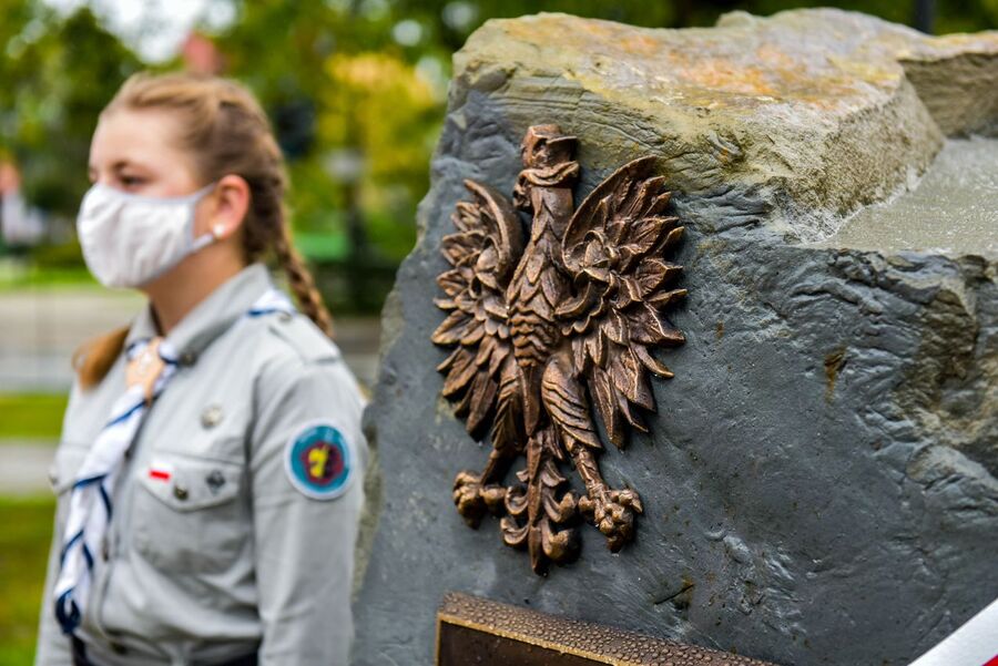 1.09.2020, odsłonięcie pomnika w Jordanowie. Fot. Agnieszka Masłowska (IPN)