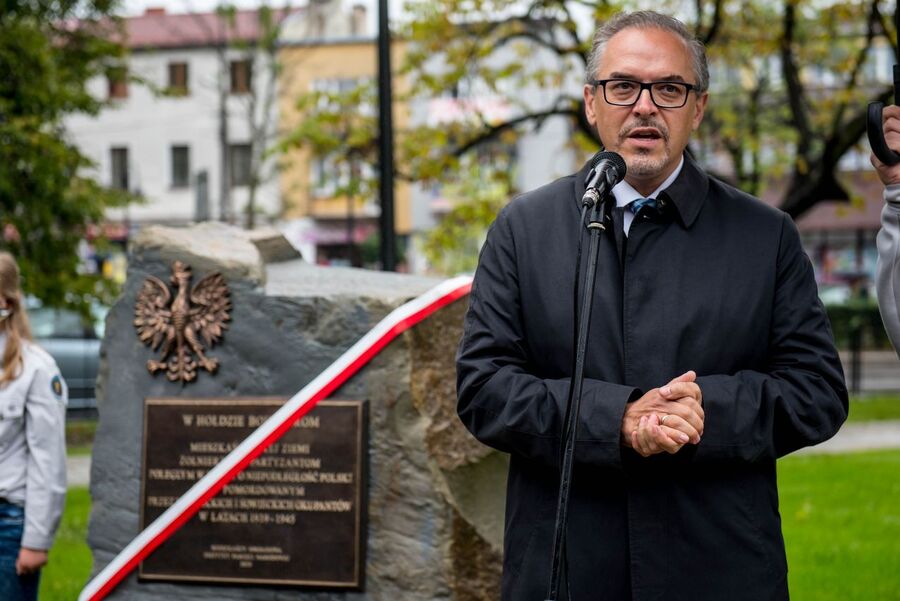 1.09.2020, odsłonięcie pomnika w Jordanowie. Fot. Agnieszka Masłowska (IPN)