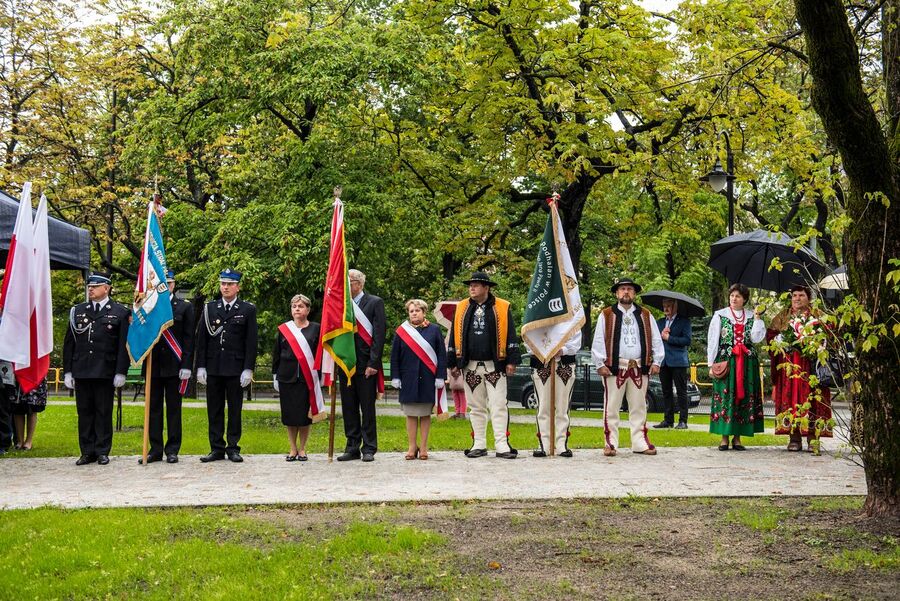 1.09.2020, odsłonięcie pomnika w Jordanowie. Fot. Agnieszka Masłowska (IPN)