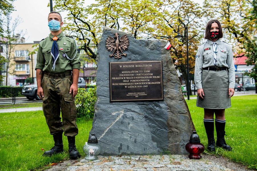 1.09.2020, odsłonięcie pomnika w Jordanowie. Fot. Agnieszka Masłowska (IPN)