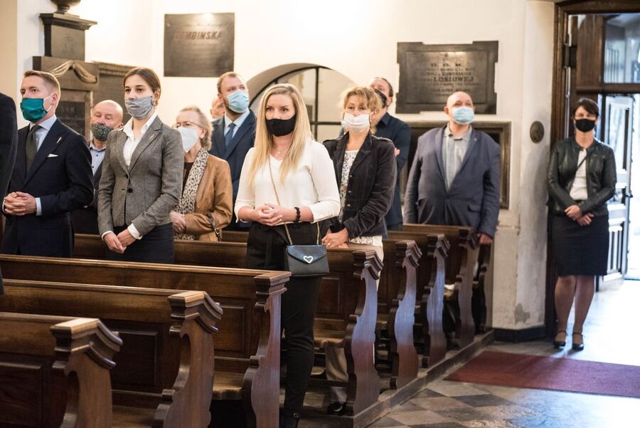 Odsłonięcie tablicy poświęconej działaczom Zrzeszenia „Wolność i Niezawisłość”. Kraków 2 września 2020. Fot. Agnieszka Masłowska IPN