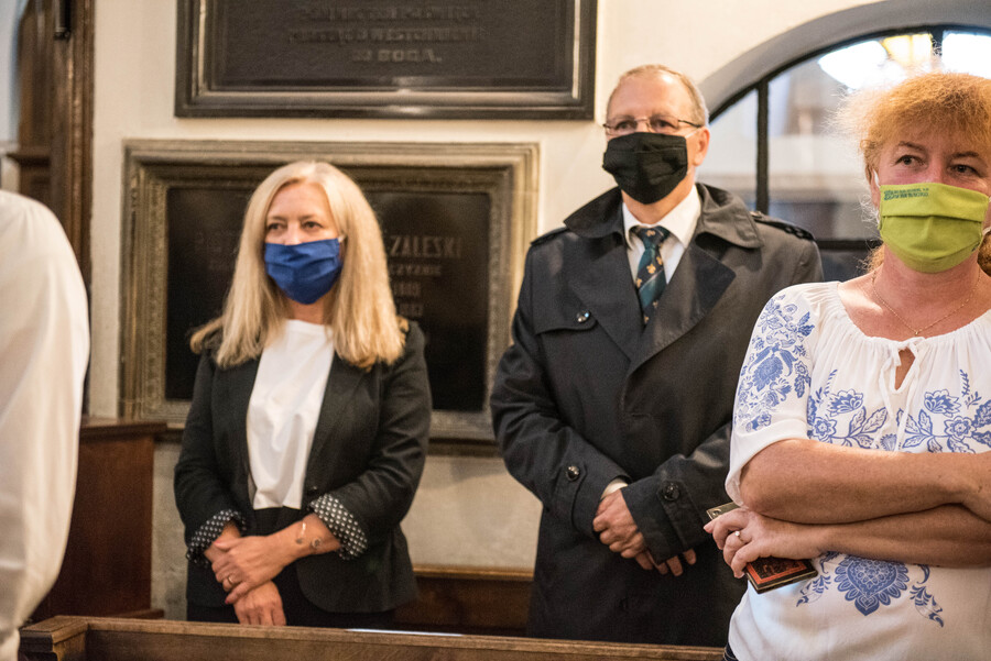 Odsłonięcie tablicy poświęconej działaczom Zrzeszenia „Wolność i Niezawisłość”. Kraków 2 września 2020. Fot. Agnieszka Masłowska IPN