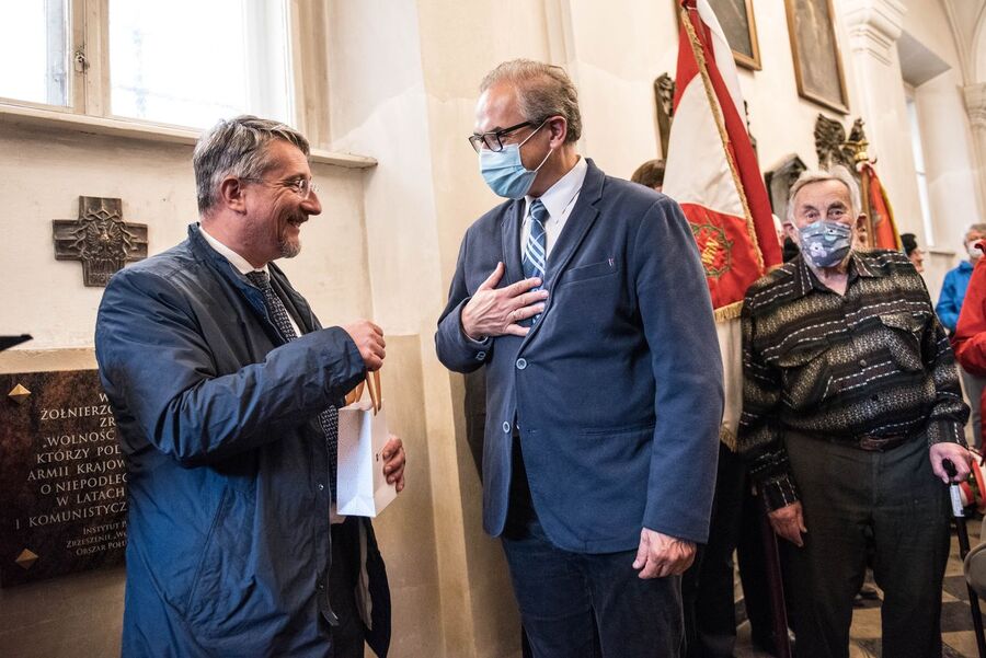 Odsłonięcie tablicy poświęconej działaczom Zrzeszenia „Wolność i Niezawisłość”. Kraków 2 września 2020. Fot. Agnieszka Masłowska IPN