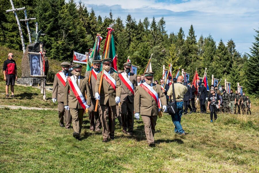 5.09.2020 na Hali Łabowskiej oddano hołd ks. Gurgaczowi i żołnierzom PPAN. Fot. Agnieszka Masłowska (IPN)