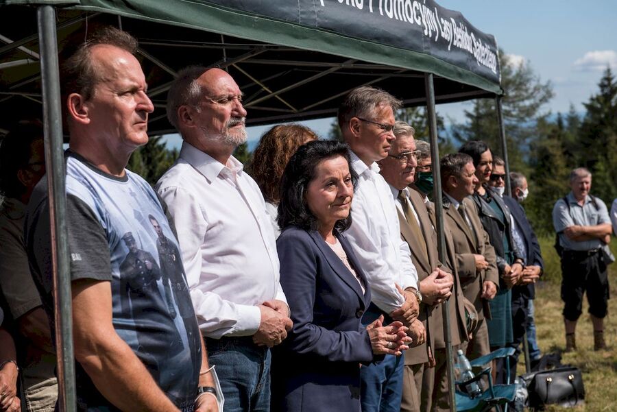 5.09.2020 na Hali Łabowskiej oddano hołd ks. Gurgaczowi i żołnierzom PPAN. Fot. Agnieszka Masłowska (IPN)