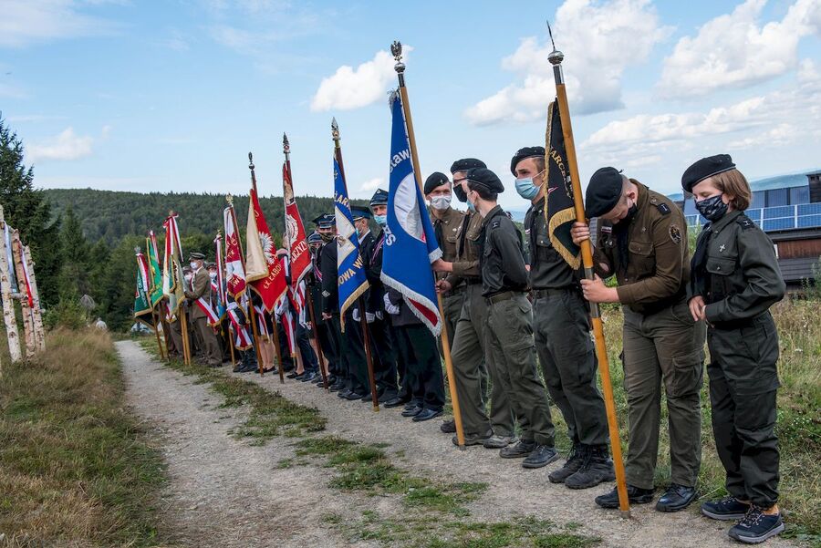 5.09.2020 na Hali Łabowskiej oddano hołd ks. Gurgaczowi i żołnierzom PPAN. Fot. Agnieszka Masłowska (IPN)
