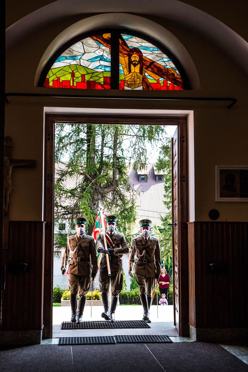 Odsłonięcie tablicy pamięci ofiar zbrodni katyńskiej – Skomielna Biała, 13 września 2020. Fot. Agnieszka Masłowska IPN