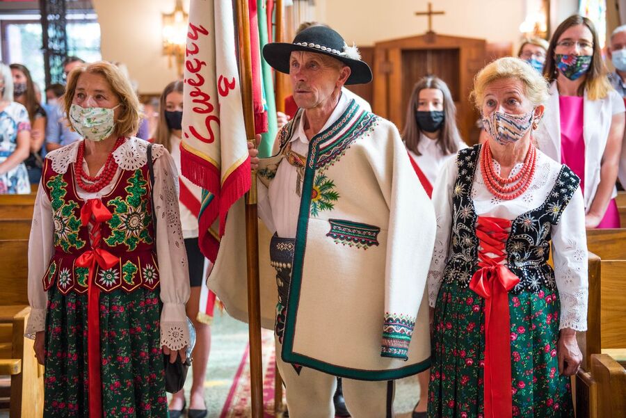 Odsłonięcie tablicy pamięci ofiar zbrodni katyńskiej – Skomielna Biała, 13 września 2020. Fot. Agnieszka Masłowska IPN