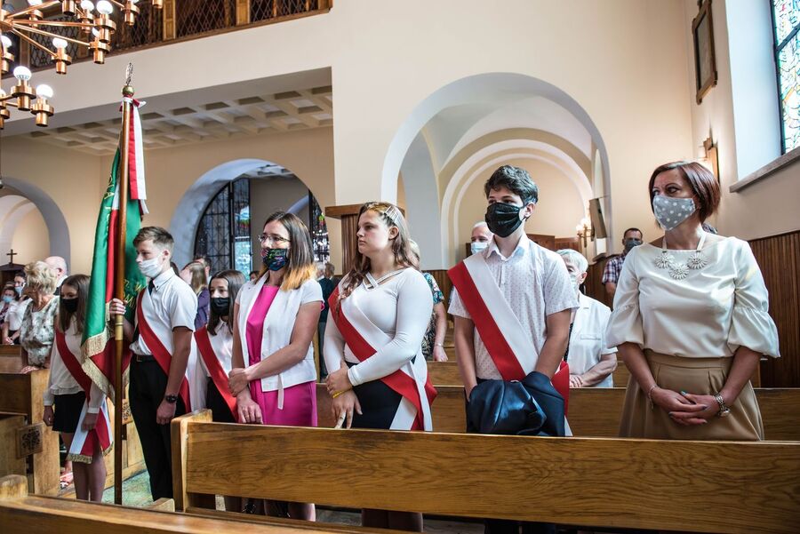 Odsłonięcie tablicy pamięci ofiar zbrodni katyńskiej – Skomielna Biała, 13 września 2020. Fot. Agnieszka Masłowska IPN