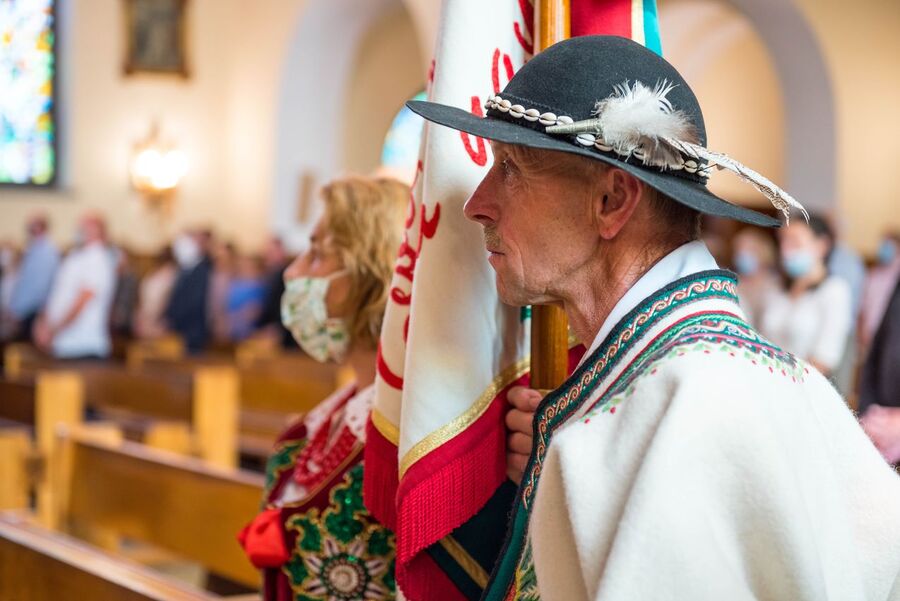 Odsłonięcie tablicy pamięci ofiar zbrodni katyńskiej – Skomielna Biała, 13 września 2020. Fot. Agnieszka Masłowska IPN