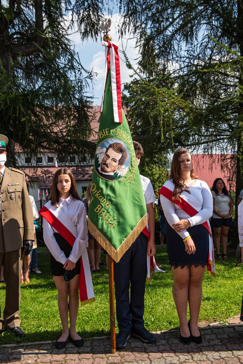 Odsłonięcie tablicy pamięci ofiar zbrodni katyńskiej – Skomielna Biała, 13 września 2020. Fot. Agnieszka Masłowska IPN