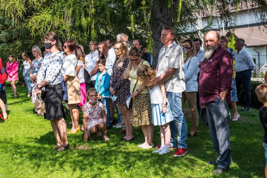 Odsłonięcie tablicy pamięci ofiar zbrodni katyńskiej – Skomielna Biała, 13 września 2020. Fot. Agnieszka Masłowska IPN