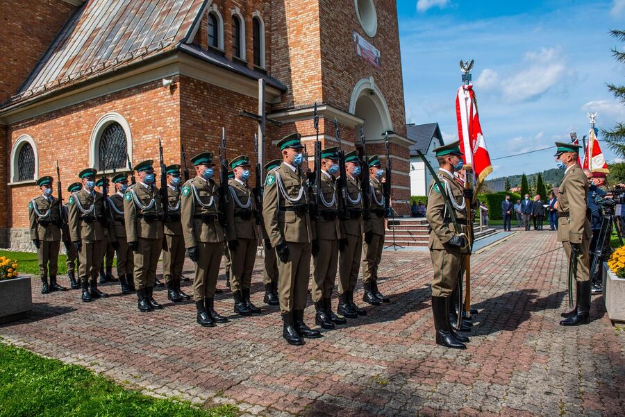 Odsłonięcie tablicy pamięci ofiar zbrodni katyńskiej – Skomielna Biała, 13 września 2020. Fot. Agnieszka Masłowska IPN