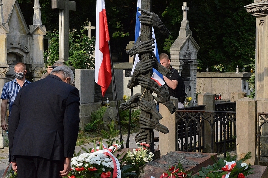17.09.2020. Uroczystość na cmentarzu Rakowickim w 81. rocznicę sowieckiej agresji na Polskę. Fot. Janusz Ślęzak (IPN)