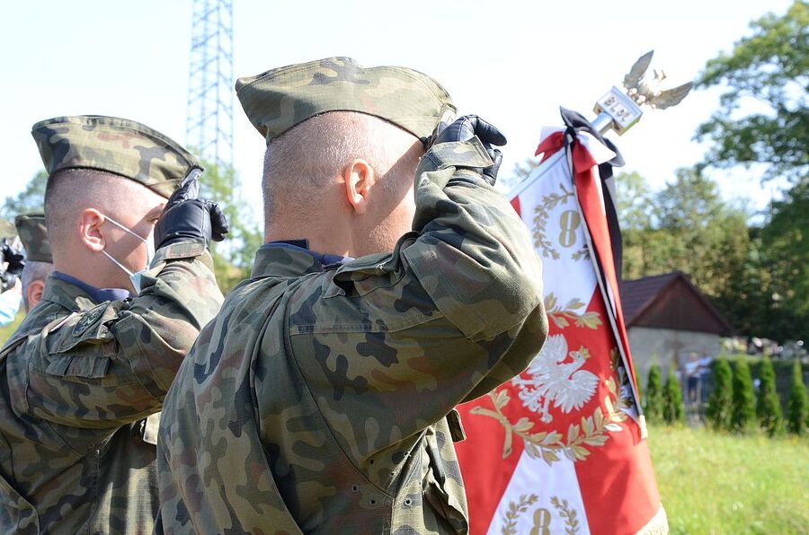 Rzyki, 19.09.2020. Uroczystości pogrzebowe ppor. Mieczysława Kozłowskiego. Fot. Janusz Ślęzak (IPN)