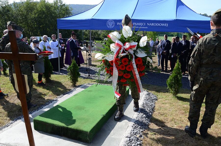 Rzyki, 19.09.2020. Uroczystości pogrzebowe ppor. Mieczysława Kozłowskiego. Fot. Janusz Ślęzak (IPN)