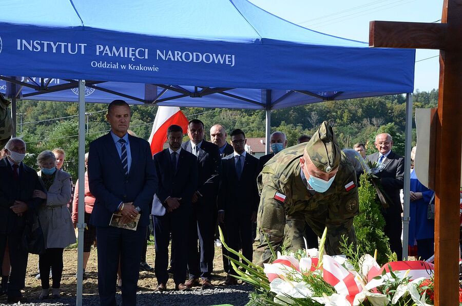 Rzyki, 19.09.2020. Uroczystości pogrzebowe ppor. Mieczysława Kozłowskiego. Fot. Janusz Ślęzak (IPN)