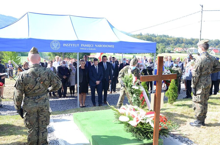Rzyki, 19.09.2020. Uroczystości pogrzebowe ppor. Mieczysława Kozłowskiego. Fot. Janusz Ślęzak (IPN)