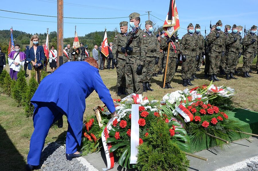 Rzyki, 19.09.2020. Uroczystości pogrzebowe ppor. Mieczysława Kozłowskiego. Fot. Janusz Ślęzak (IPN)