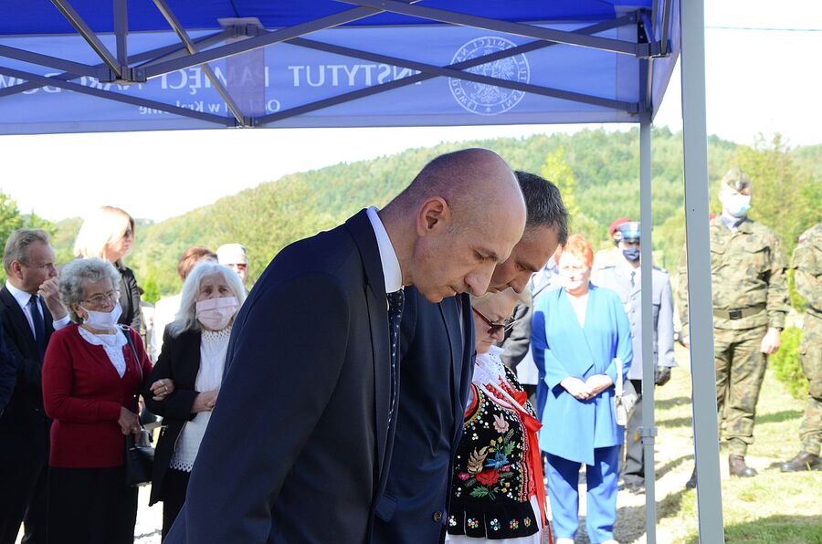 Rzyki, 19.09.2020. Uroczystości pogrzebowe ppor. Mieczysława Kozłowskiego. Fot. Janusz Ślęzak (IPN)