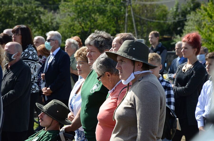 Rzyki, 19.09.2020. Uroczystości pogrzebowe ppor. Mieczysława Kozłowskiego. Fot. Janusz Ślęzak (IPN)
