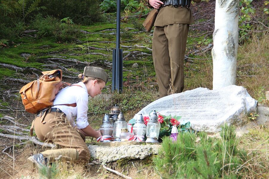 3.10.2020, zlot partyzancki na Turbaczu w 105. rocznicę urodzin „Ognia”. Fot. IPN