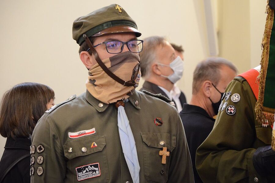 9.10.2020, pogrzeb mjr. hm. Władysława Zawiślaka. Fot. Janusz Ślęzak (IPN)