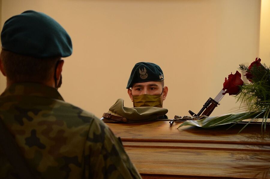 9.10.2020, pogrzeb mjr. hm. Władysława Zawiślaka. Fot. Janusz Ślęzak (IPN)