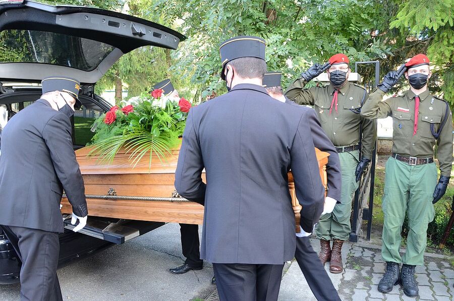 9.10.2020, pogrzeb mjr. hm. Władysława Zawiślaka. Fot. Janusz Ślęzak (IPN)