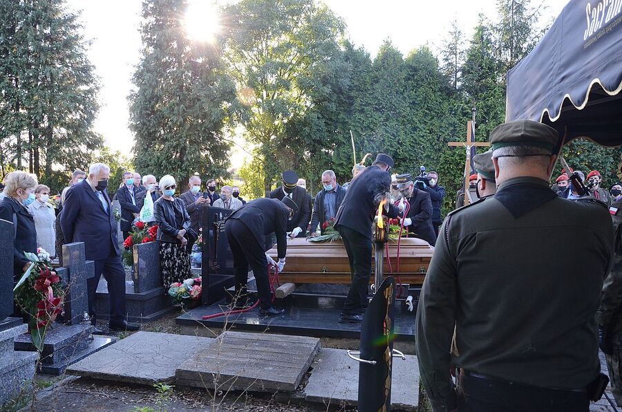 9.10.2020, pogrzeb mjr. hm. Władysława Zawiślaka. Fot. Janusz Ślęzak (IPN)
