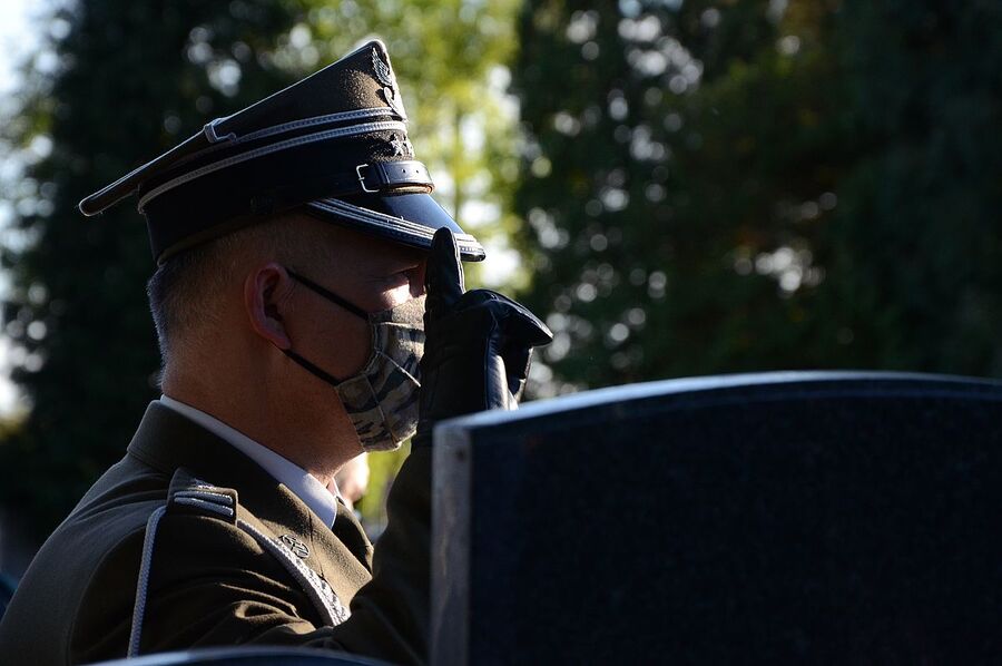 9.10.2020, pogrzeb mjr. hm. Władysława Zawiślaka. Fot. Janusz Ślęzak (IPN)