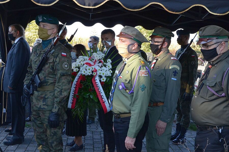 9.10.2020, pogrzeb mjr. hm. Władysława Zawiślaka. Fot. Janusz Ślęzak (IPN)