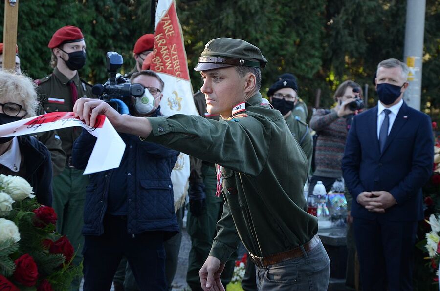 9.10.2020, pogrzeb mjr. hm. Władysława Zawiślaka. Fot. Janusz Ślęzak (IPN)