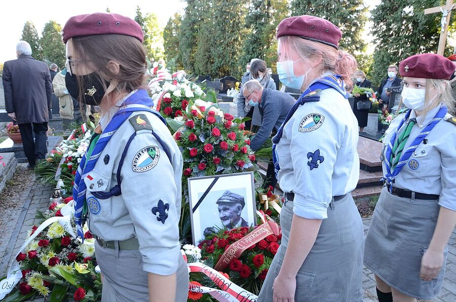 9.10.2020, pogrzeb mjr. hm. Władysława Zawiślaka. Fot. Janusz Ślęzak (IPN)