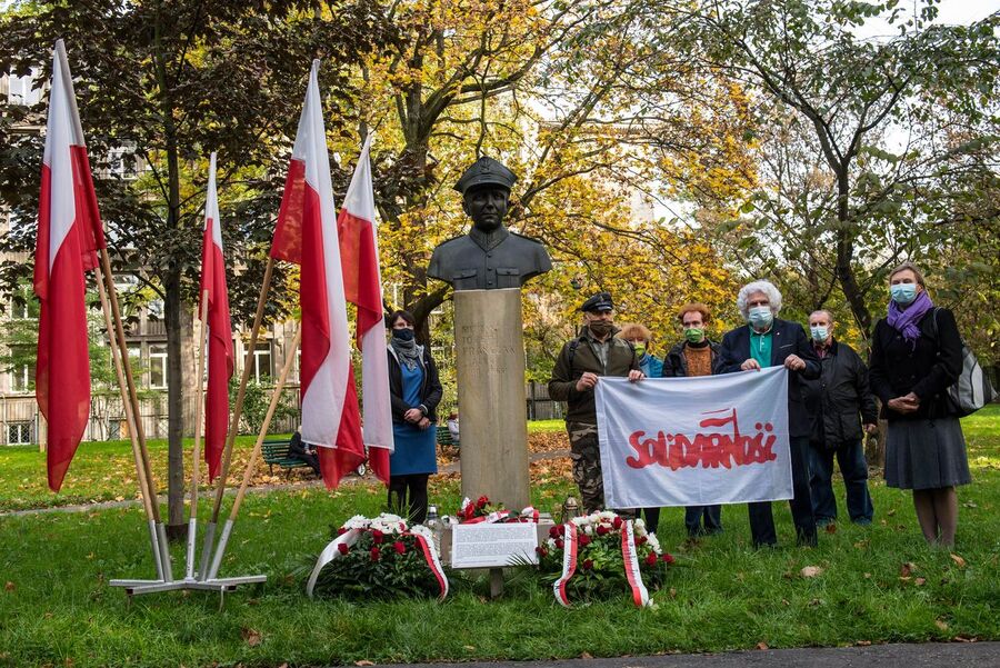 21.10.2020 w Krakowie uczczono 57. rocznicę śmierci sierżanta Józefa Franczaka „Lalusia”. Fot. Agnieszka Masłowska (IPN)