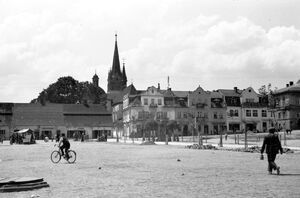 Rynek w Myślenicach, 1936 r. Fot. NAC