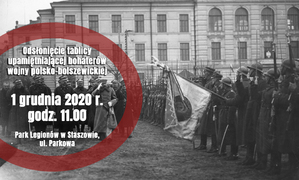 Odsłonięcie tablicy upamiętniającej bohaterów wojny polsko-bolszewickiej