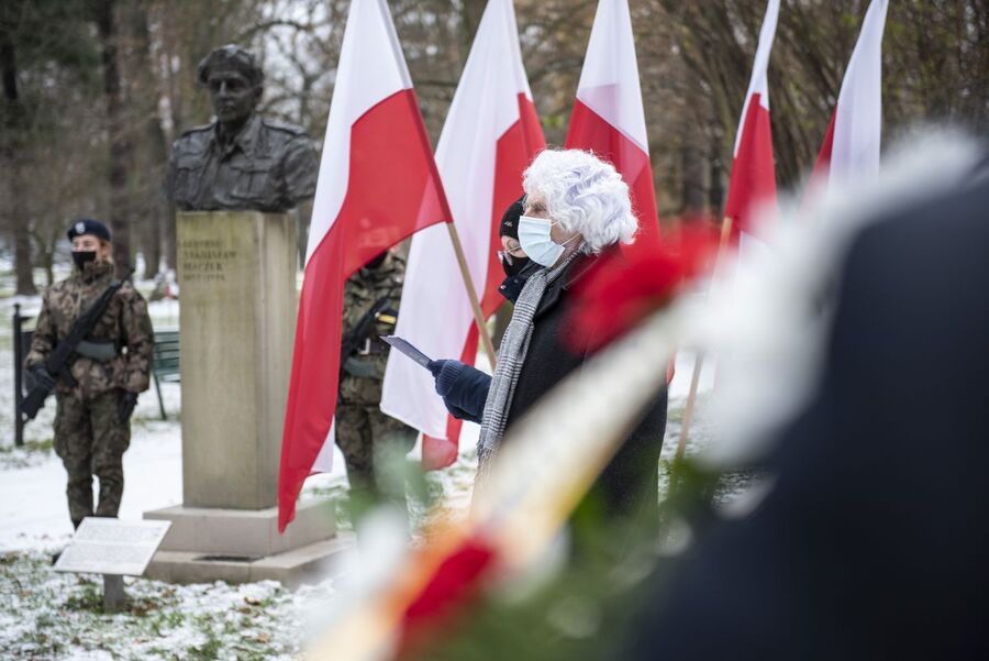 10.12.2020. Krakowska uroczystość w przeddzień rocznicy śmierci gen. Maczka. Fot. Agnieszka Masłowska (IPN)