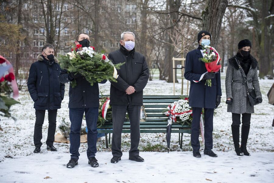 10.12.2020. Krakowska uroczystość w przeddzień rocznicy śmierci gen. Maczka. Fot. Agnieszka Masłowska (IPN)