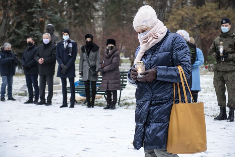 10.12.2020. Krakowska uroczystość w przeddzień rocznicy śmierci gen. Maczka. Fot. Agnieszka Masłowska (IPN)